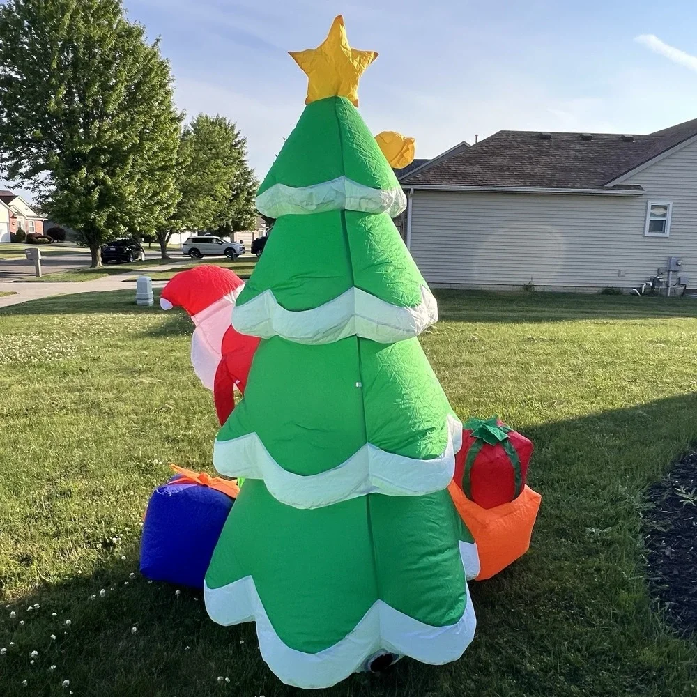 7FT Inflatable Christmas Tree LED Lights Blow up Outdoor Yard Party Decoration